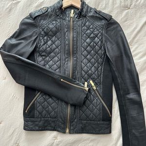 Michael Kors Black Moto Jacket - 100% Genuine Leather